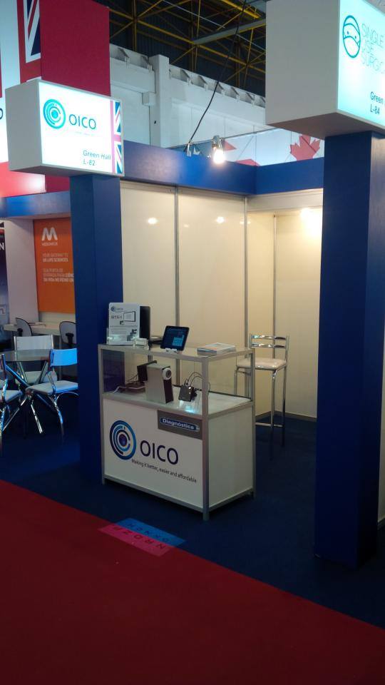 OICO stand at Hospitalaar, Sao Paulo, Brazil 2014